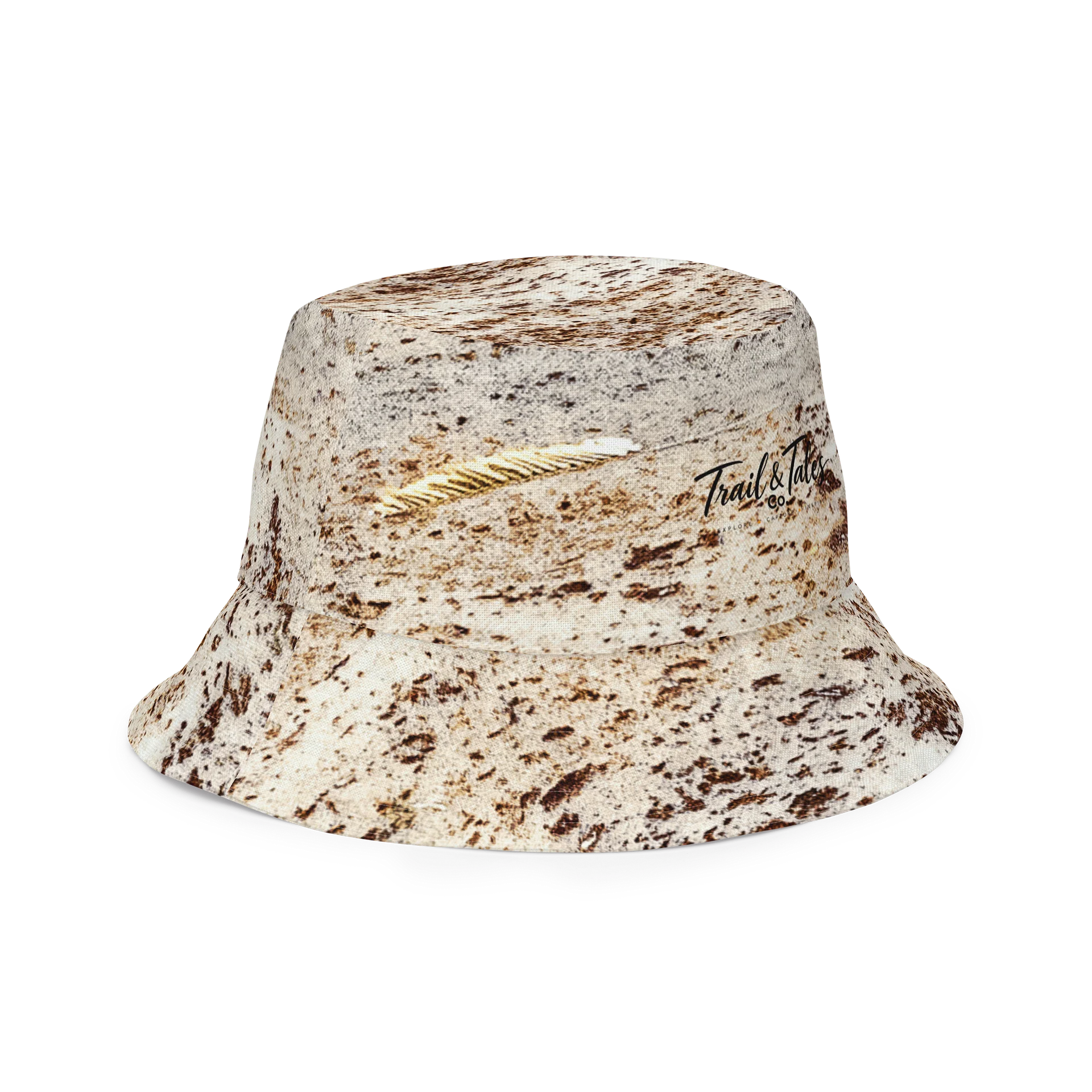 Obsidian Vein All-Over Print Dark Slate & Gold Reversible Bucket Hat product image (3)