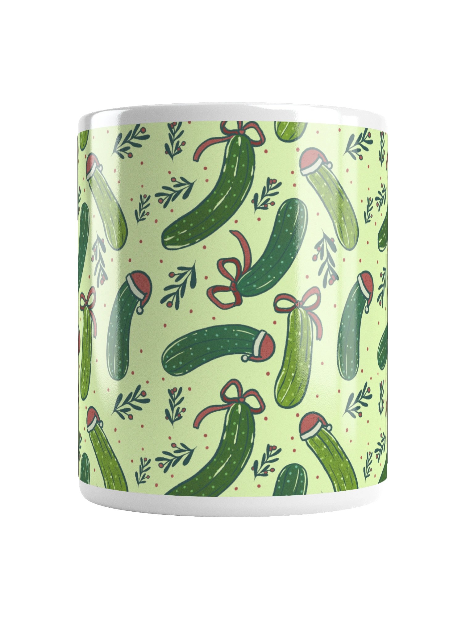 Funny Christmas Pickles Mug, Light Green product image (7)