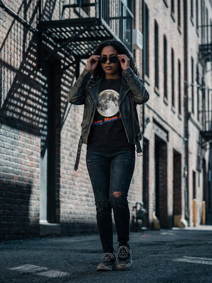 Copy Moon Joy Shirt, Moon Graphic Tee, Minimal Space T-Shirt, Aesthetic Lunar Shirt, Trendy Oversized Tee product image (2)
