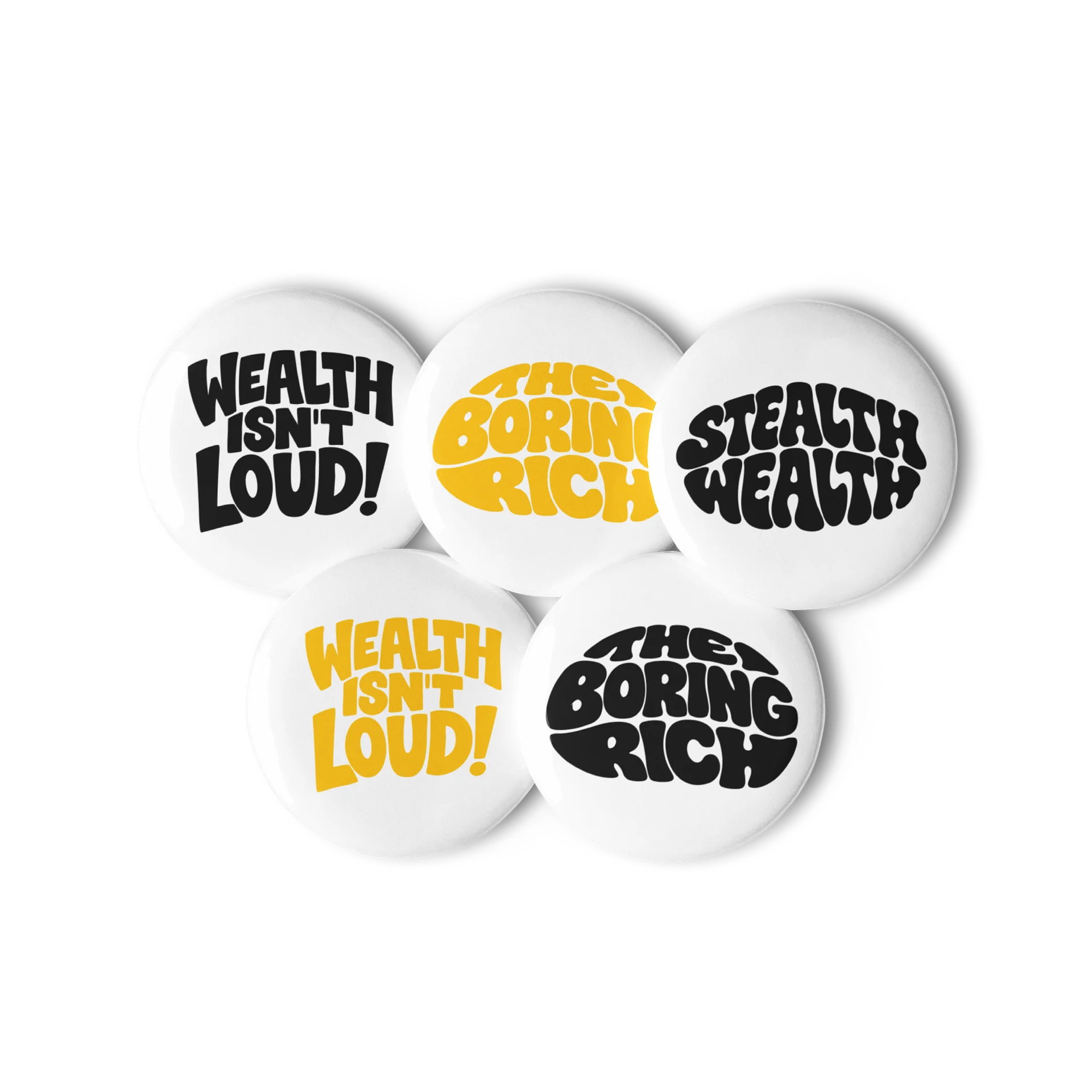 The Boring Rich Set of Pin Buttons product image (3)