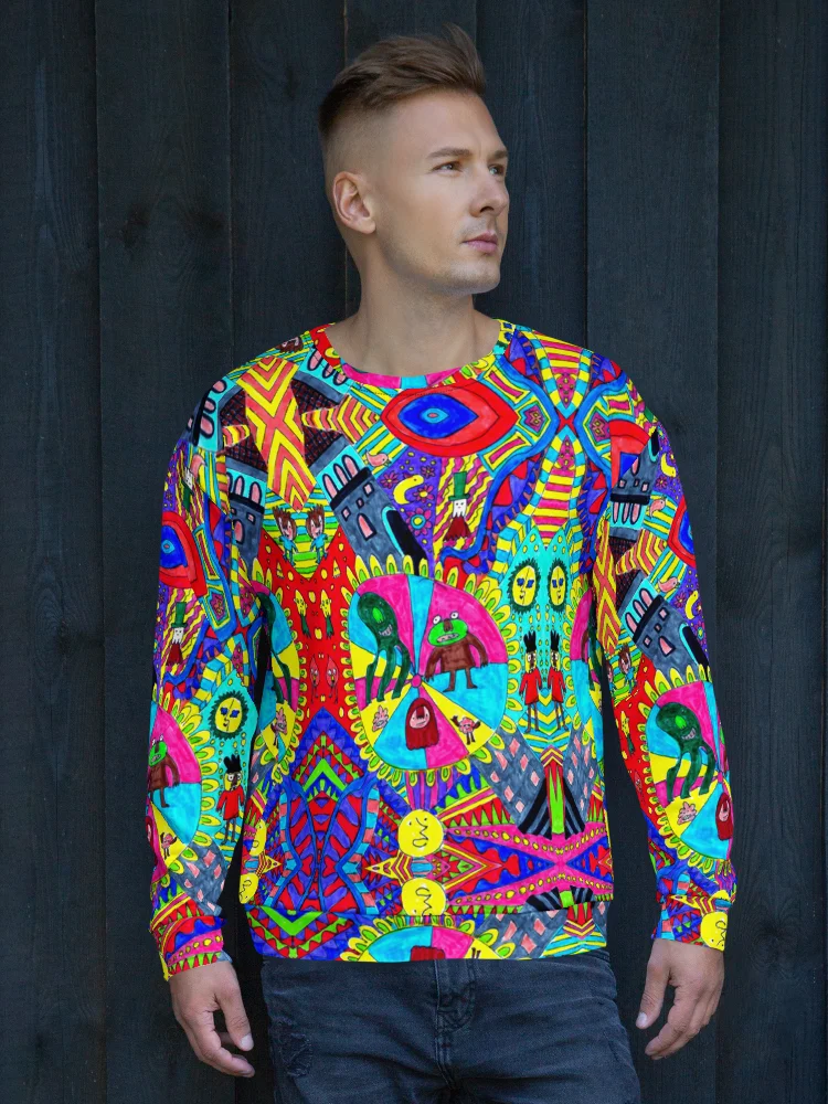 Abstract Doodle Monster Roulette Unisex Sweatshirt product image (4)