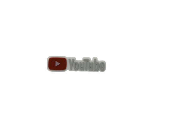 Mini YouTube Logo - Lightweight and Small - White and Red Marble product image (1)