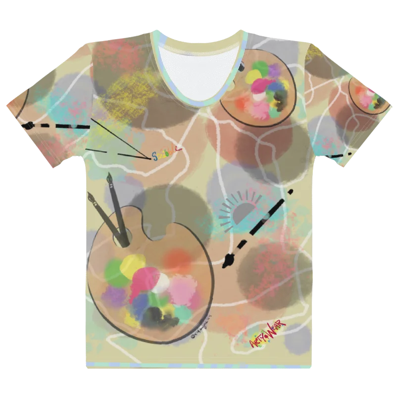 Women's Crew Neck Tee 'Paint It Softly' product image (1)