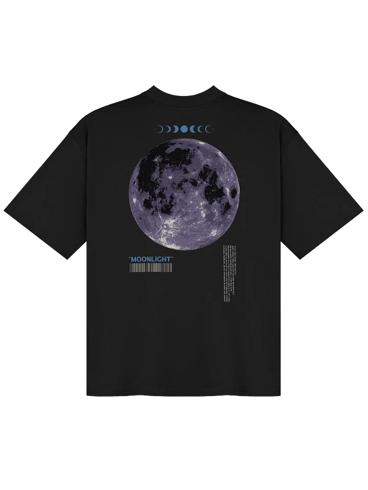 “Moonlight” Unisex Oversized T-Shirt in Black product image (2)