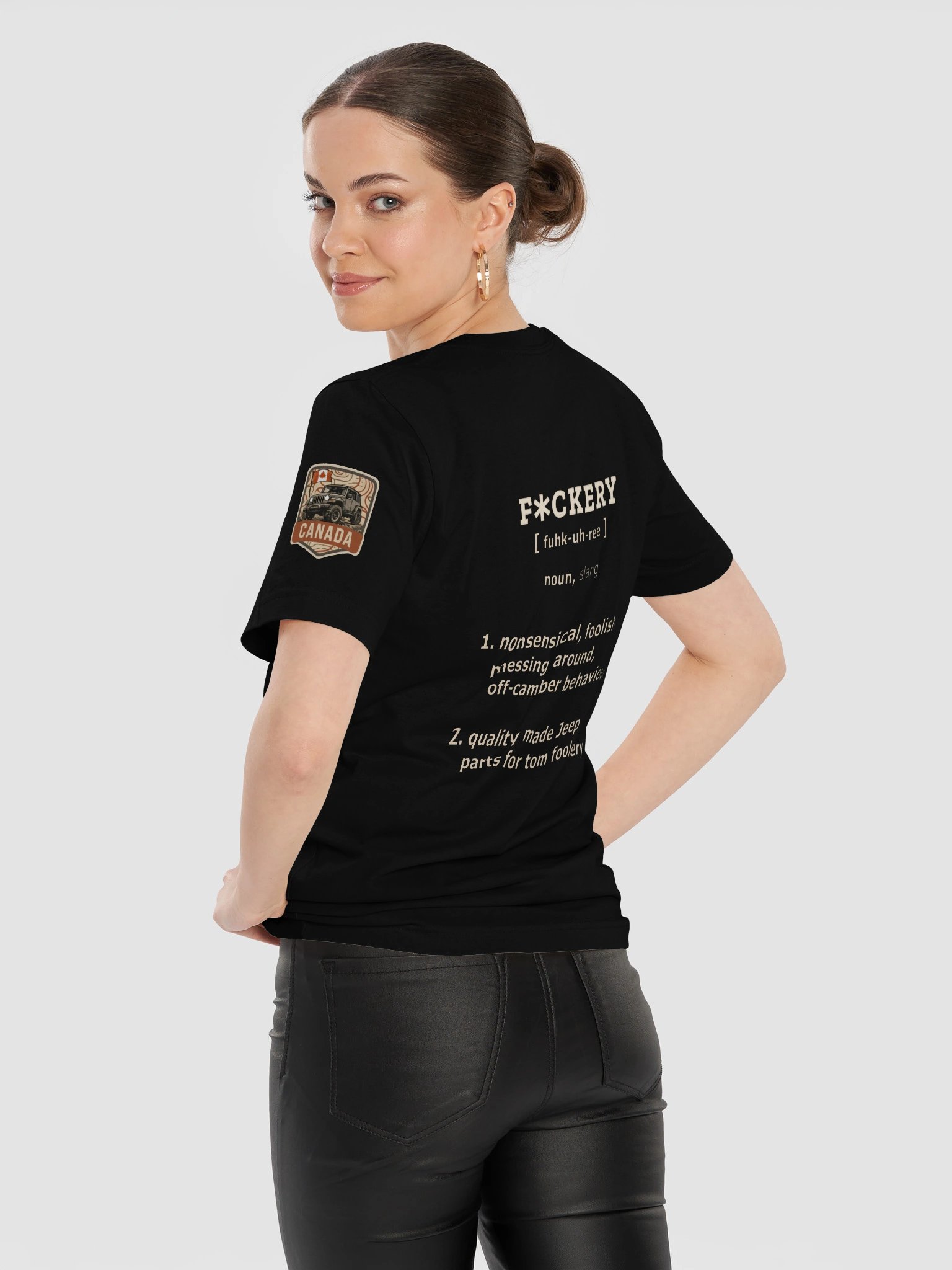 Unisex t-shirt with Fuckery Retro Logo and unauthorized definition (Dark colours) product image (7)