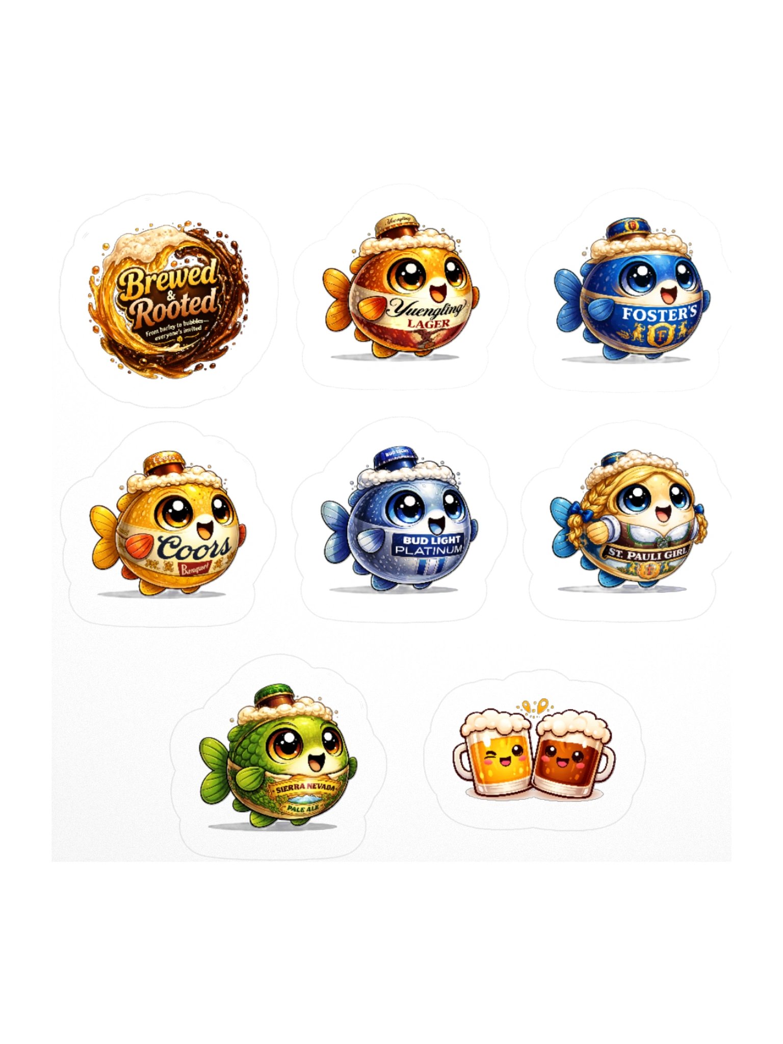Brewed & Rooted Sticker Pack product image (3)