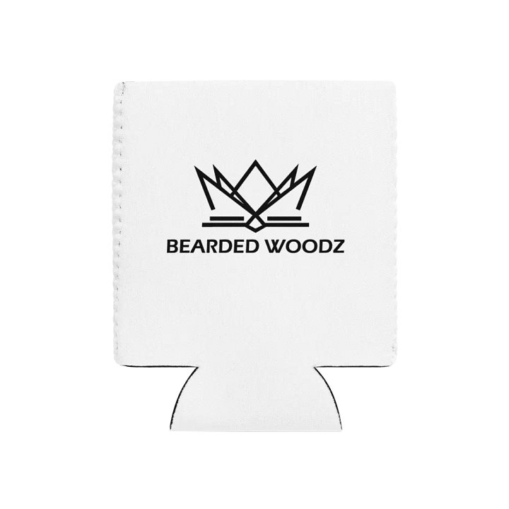 Coozie Can Cooler (Design: Bearded Woodz) White product image (1)