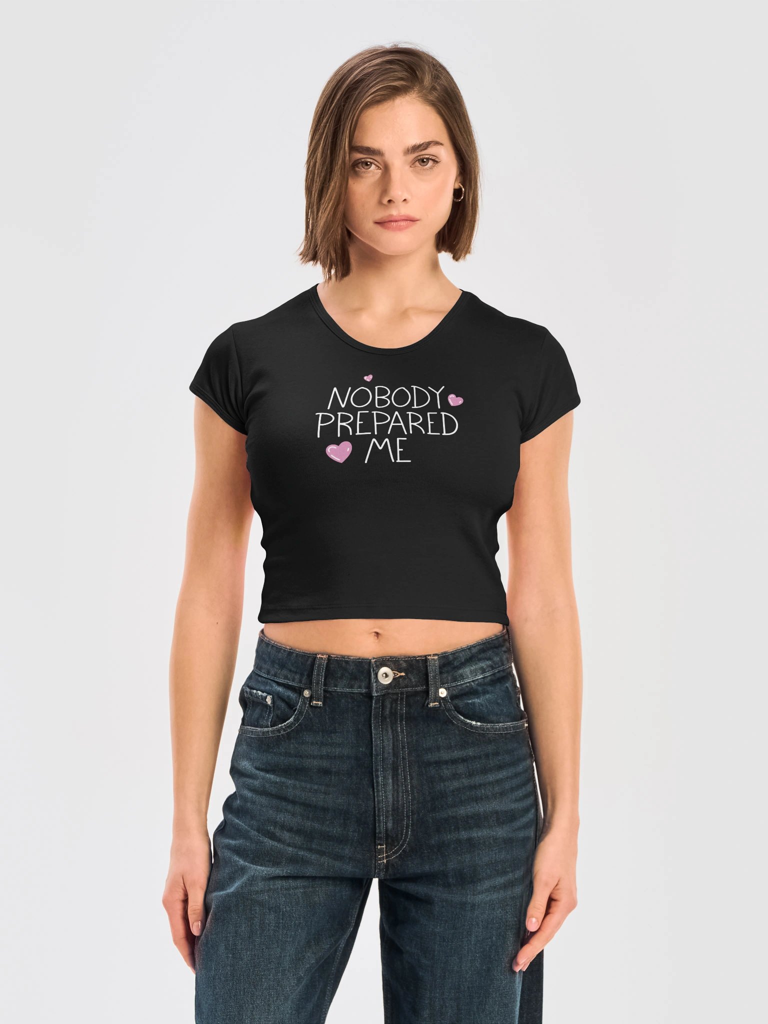 Nobody Prepared Me - Cropped Tee Dark product image (3)