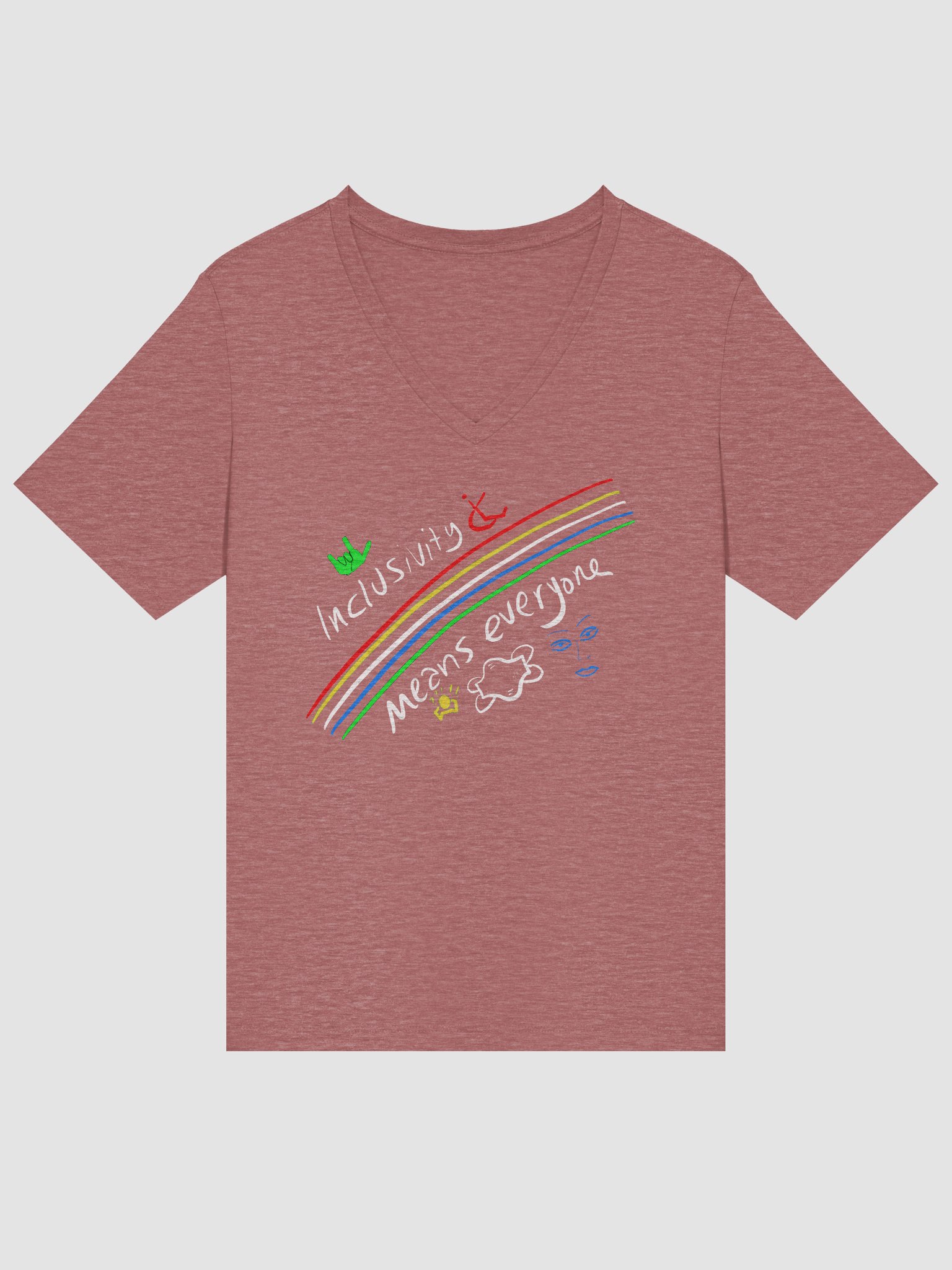 Inclusivity Means Everyone V-Neck Tee product image (10)