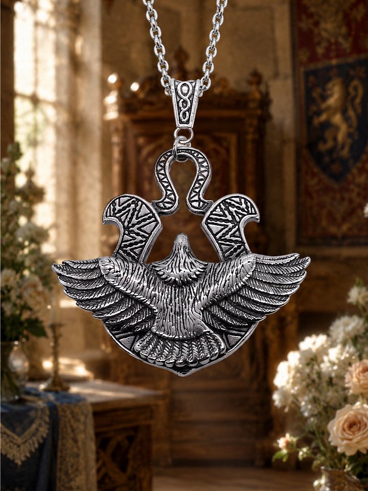 The Armored Kingdom Imperial War Eagle Necklace-Battle Forged Detailing-Durable Metal Alloy product image (1)