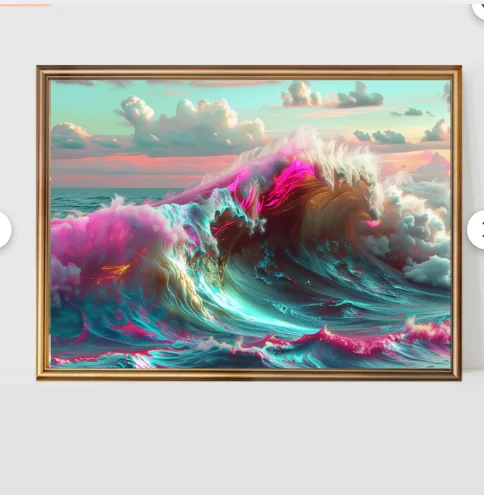 Neon Waves Wall Art product image (5)