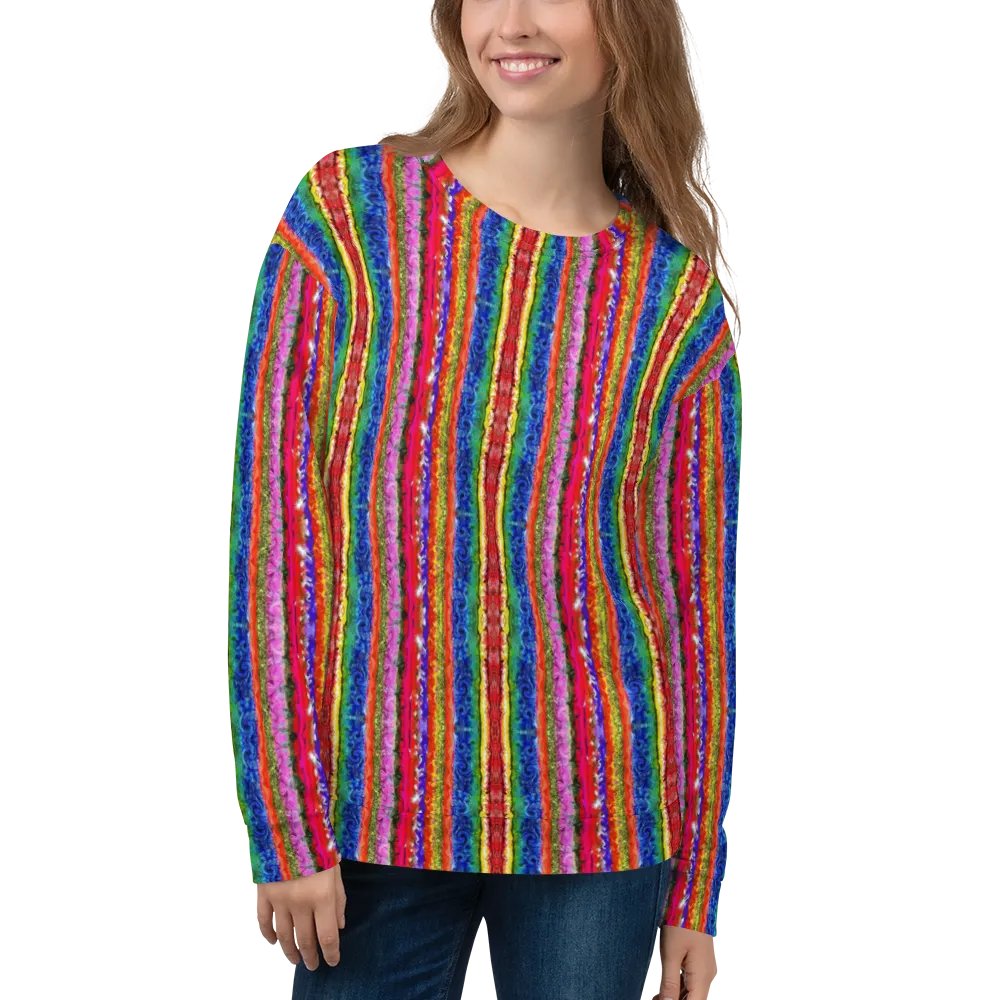 Boho colorful Stripes Unisex Sweatshirt product image (2)