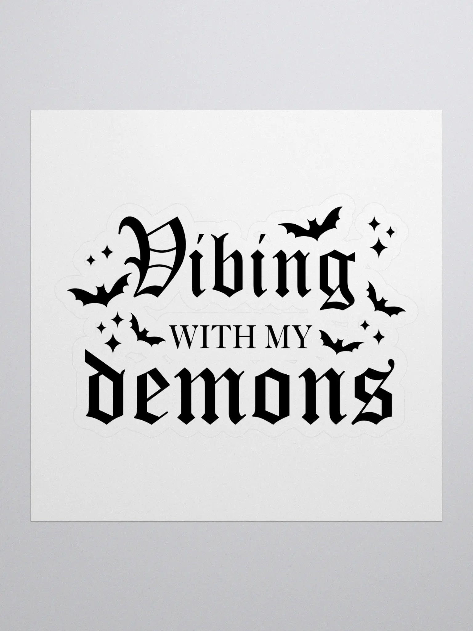 Vibing With My Demons sticker product image (1)