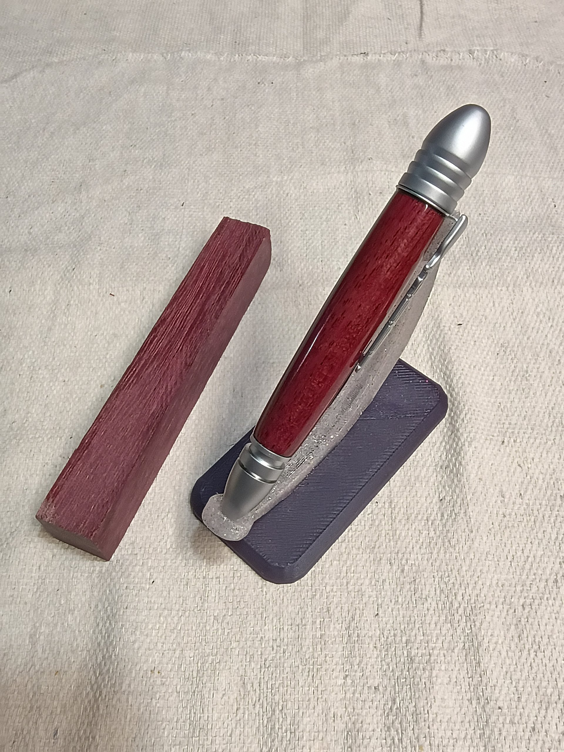 Civil War Twist Pen – Purple Heart & Satin Chrome Elegance product image (2)