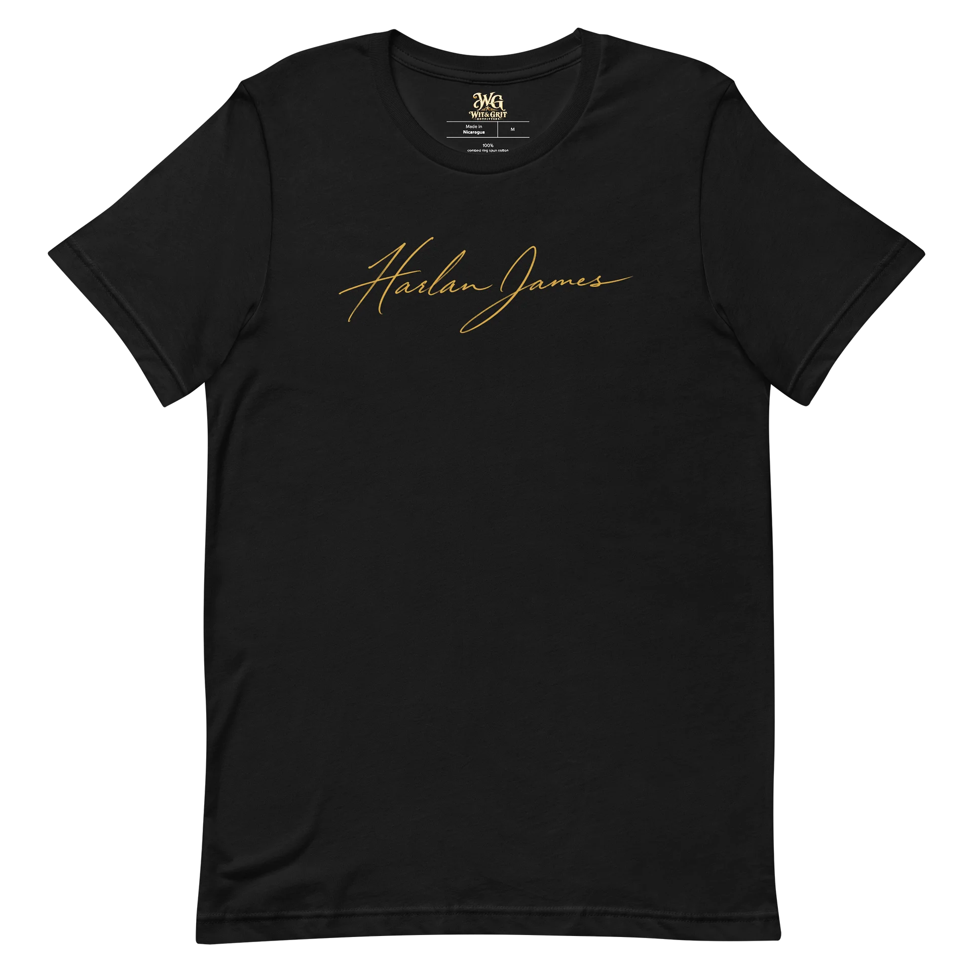 Harlan James – Signature Tee | Black & Gold product image (6)