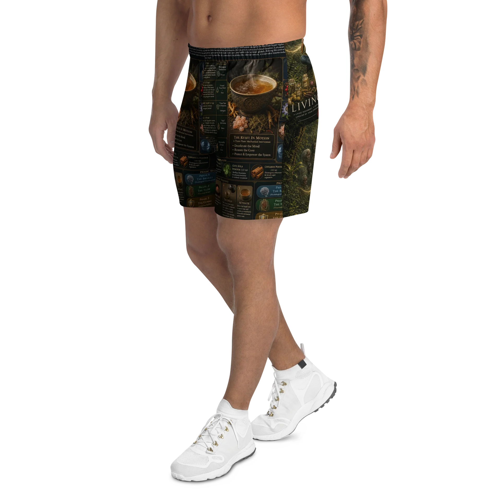 KALA AMRITA Herbal Infographic Athletic Shorts product image (3)