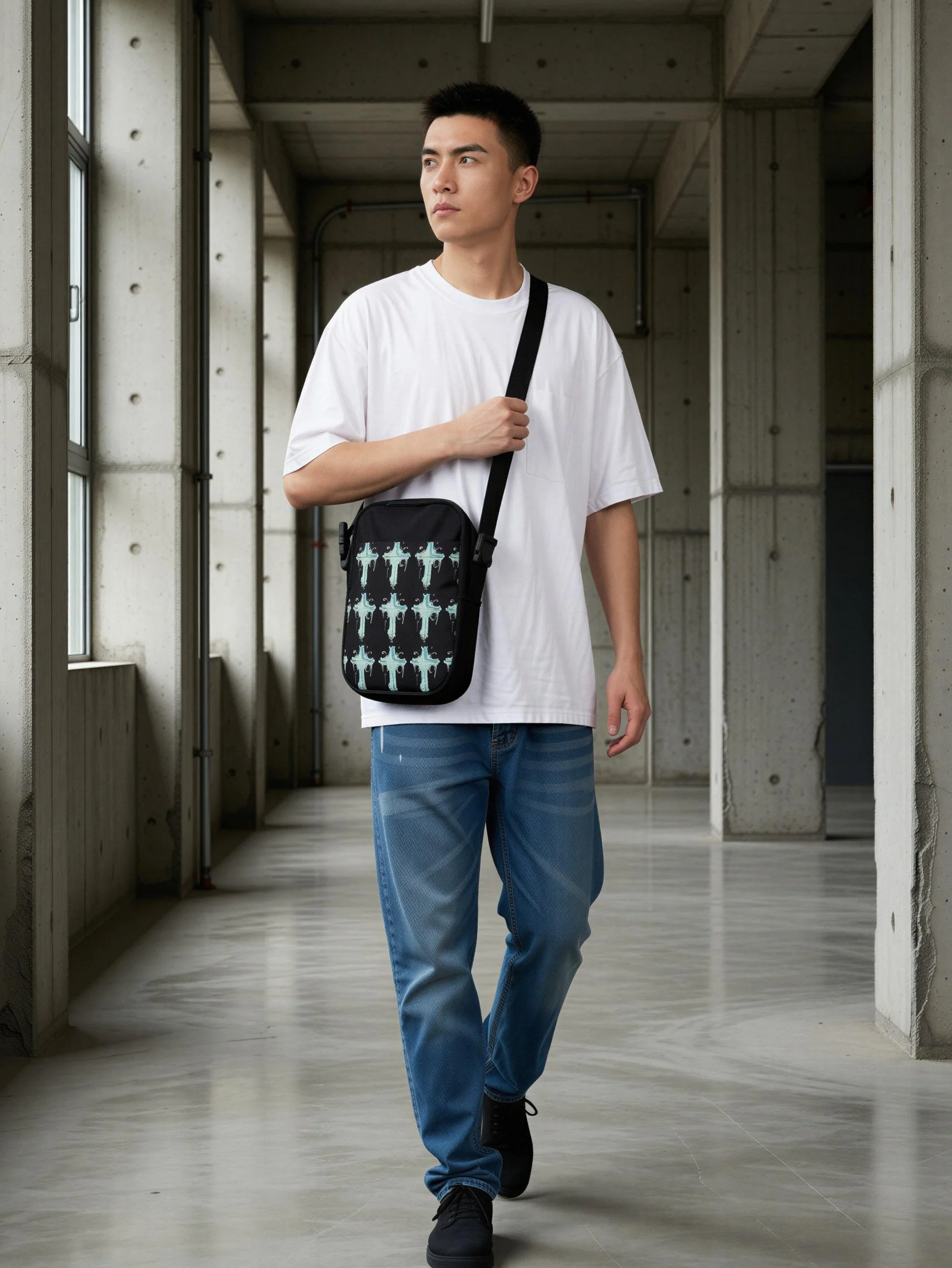 Green Cross Crossbody Utility Bag product image (2)