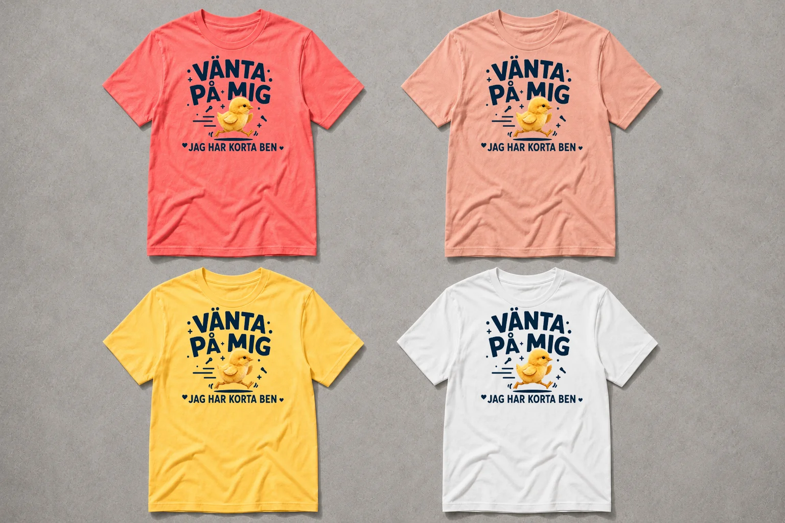Vänta På Mig – Rolig T-shirt med Söt Kyckling product image (2)