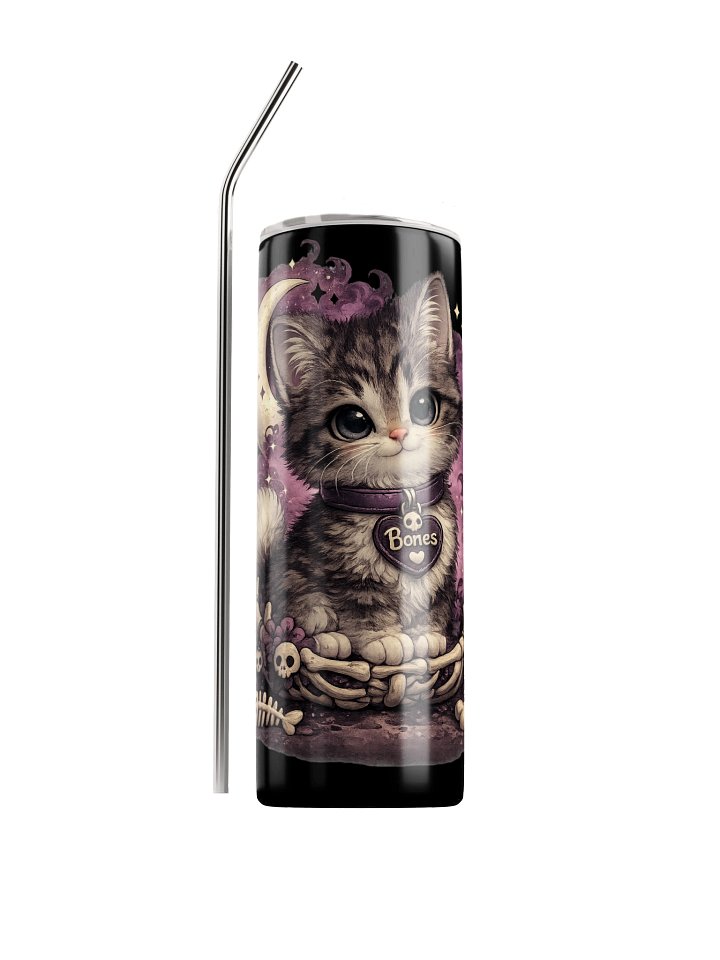 ''Bones the Cat'' Stainless Steel Tumbler product image (1)