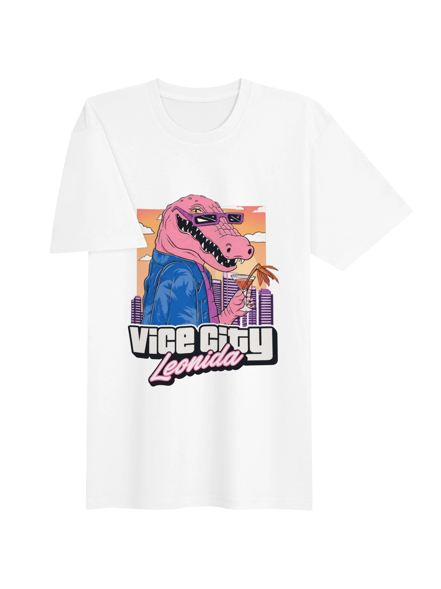 Retro Pink Gator Vice City Tee | Inspired by Jason's Look in GTA VI product image (3)