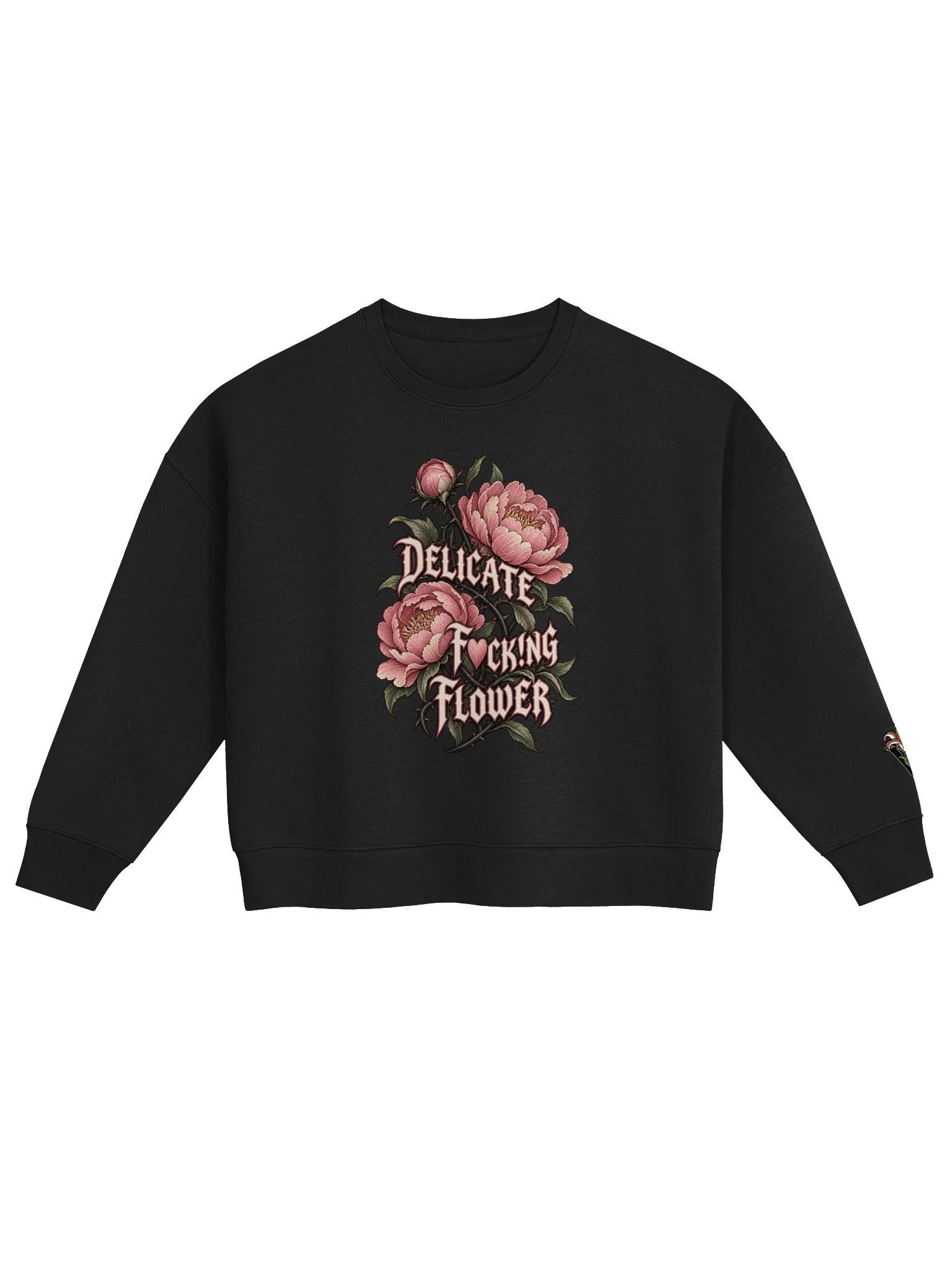 Delicate Fuck!ng Flower Organic Crew Sweatshirt product image (1)