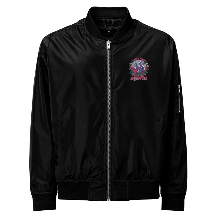 embroidered Pooky's Purple Squirrel Bomber product image (1)