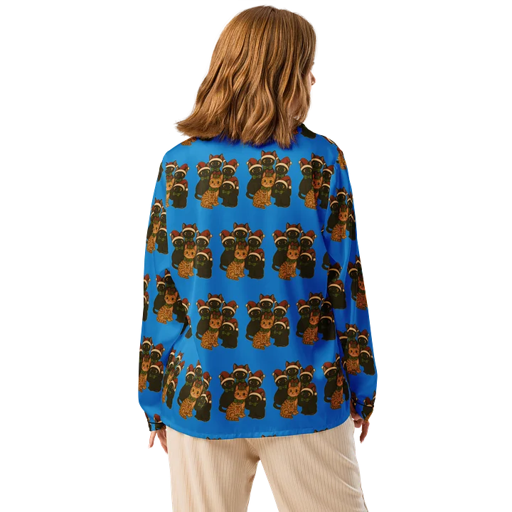 Cat brigade winter Women's Silky Pajama Top product image (2)