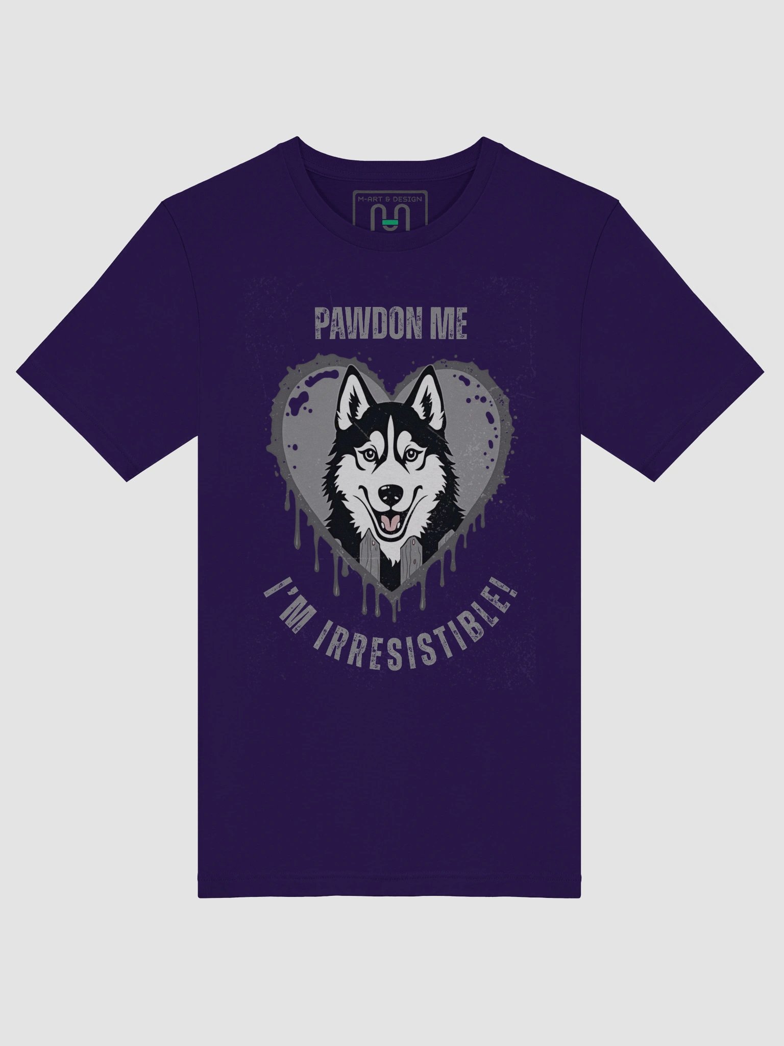 Funny Husky T-Shirt, Cute Dog Pun "Pawdon Me" Tee product image (5)