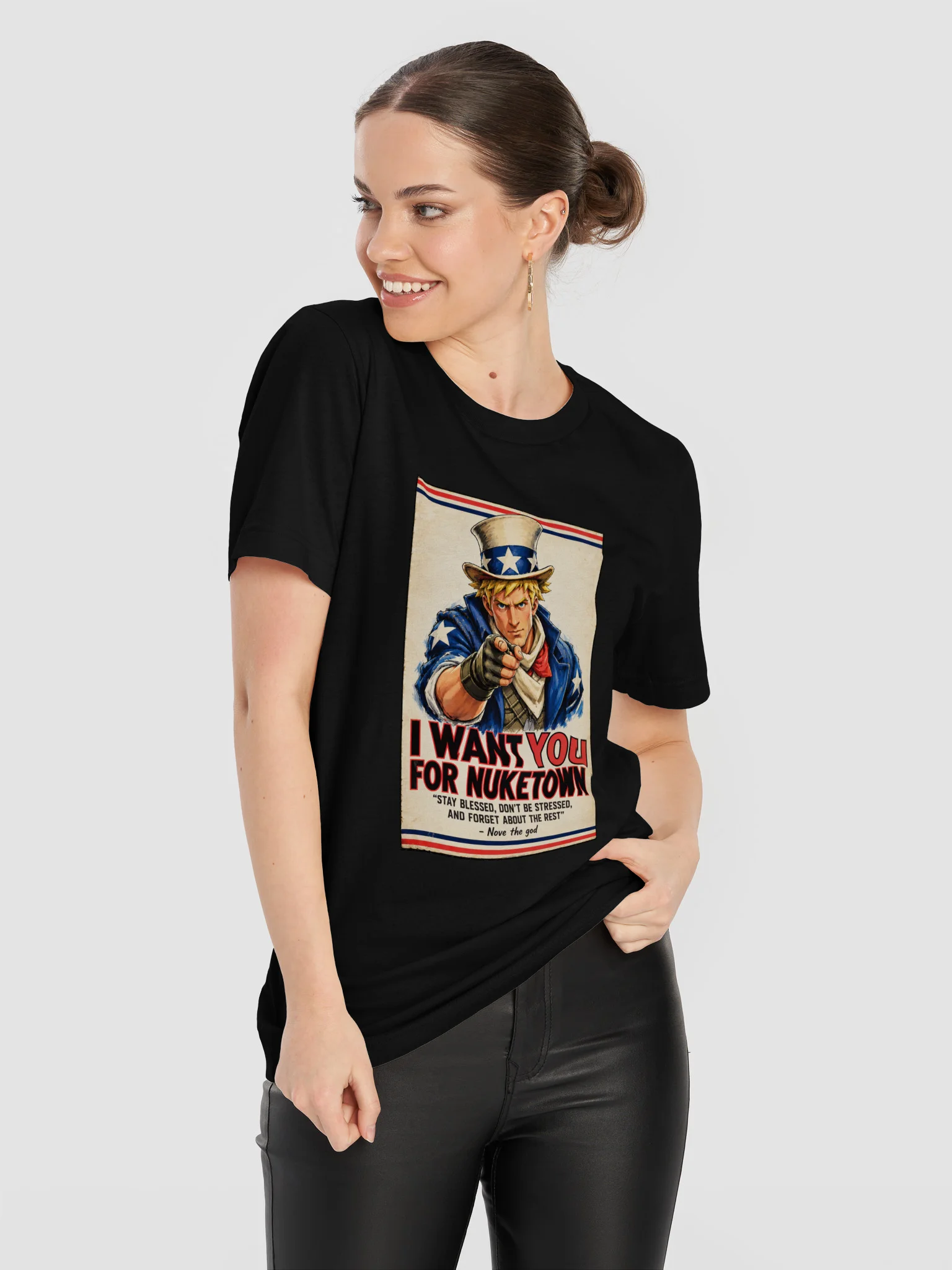 KEVBO X NOV "I WANT YOU FOR NUKETOWN" Black ADULT T-Shirt product image (11)