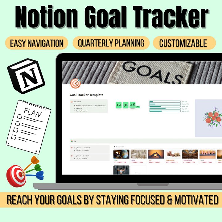Notion Goal Tracker Template product image (1)