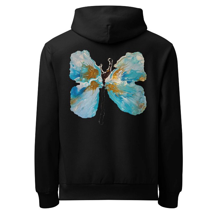 Urban Gold and Blue Butterfly Hoodie product image (6)