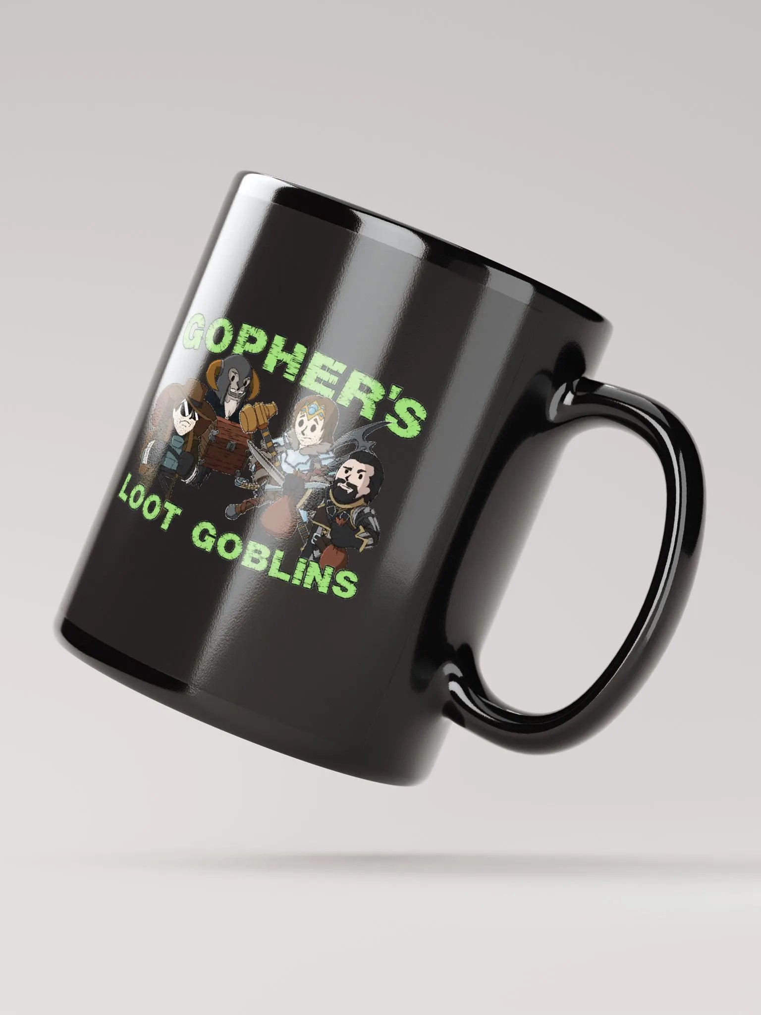 Gopher's Loot Goblins Black Mug product image (2)