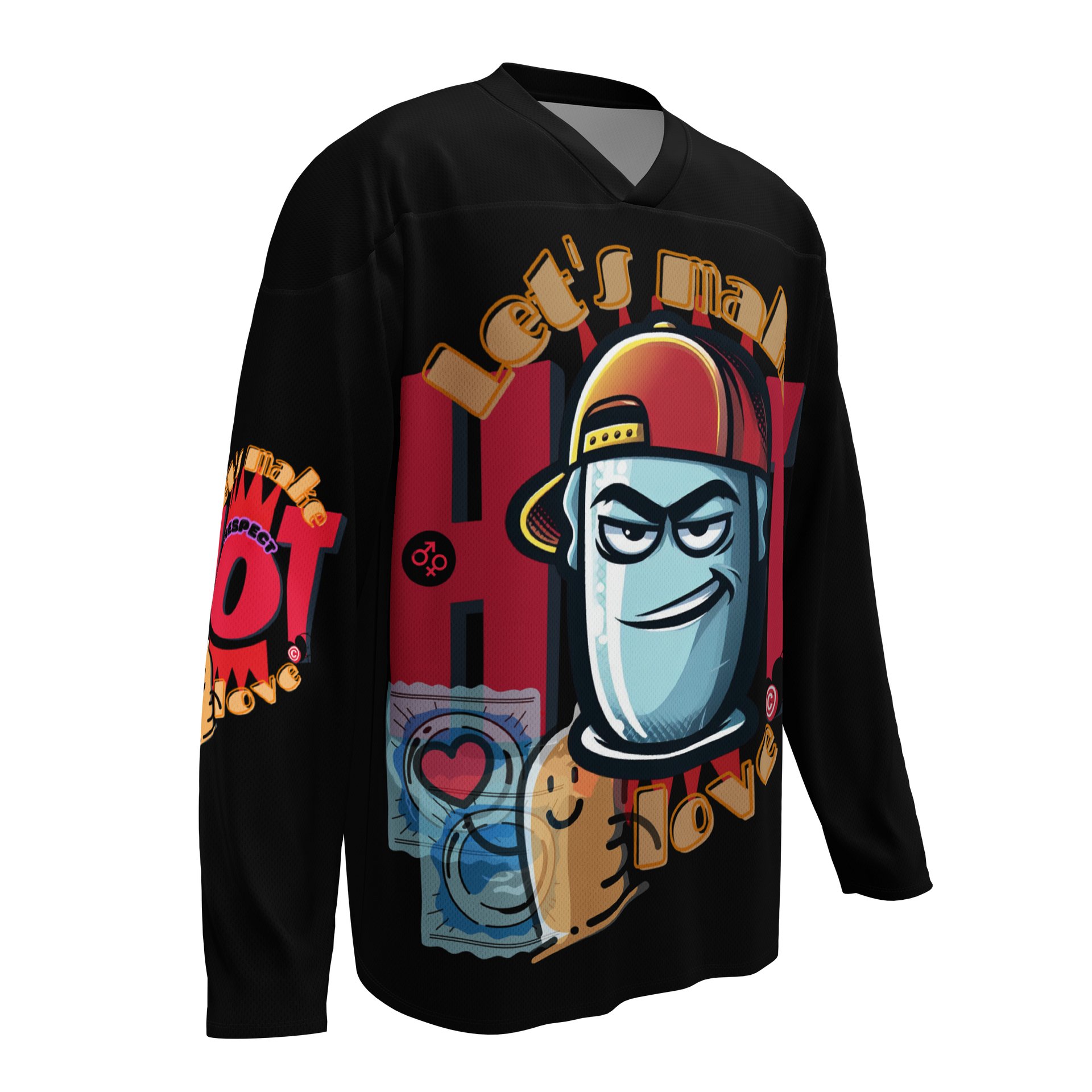 LIMITED EDITION - CNX Core All-over print Unisex Long Sleeve Tee — Let's Make Love 001 product image (3)