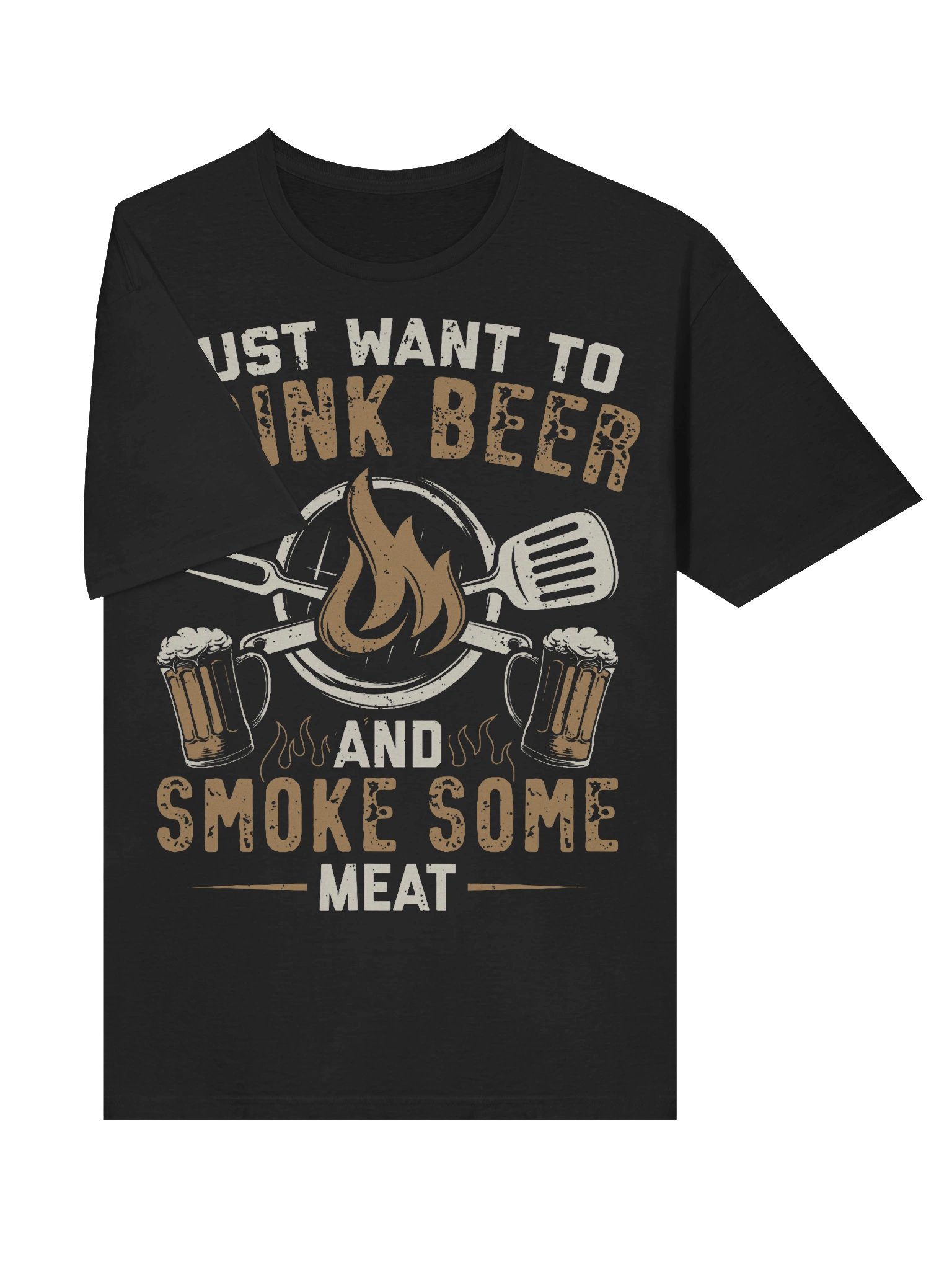 Just Want to Drink Beer and Smoke Some Meat – Gildan Softstyle Unisex T-Shirt product image (3)