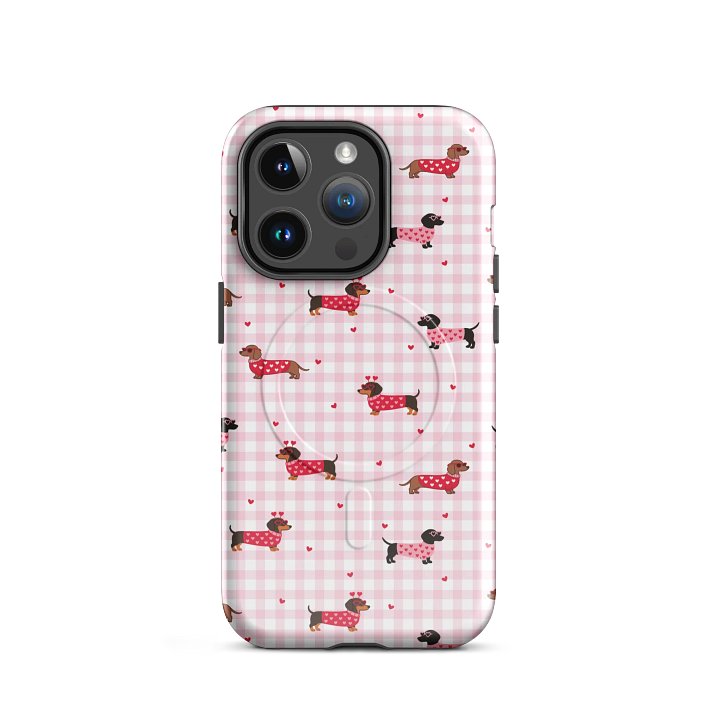 Darling Dachshund Tough Magnetic MagSafe® iPhone® 14, iPhone 15, iPhone 16, iPhone 17, Pro, Pro Max, Plus Cases. product image (2)