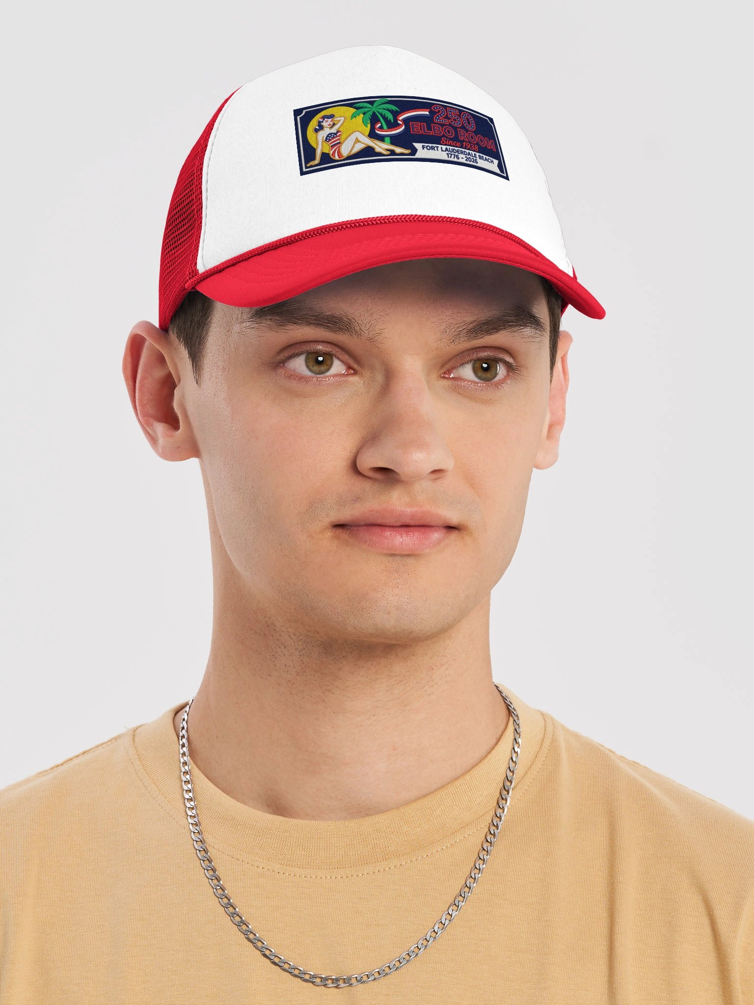 Elbo Room America 250 Retro Foam Trucker Hat | Pin-Up Beach Cap product image (5)
