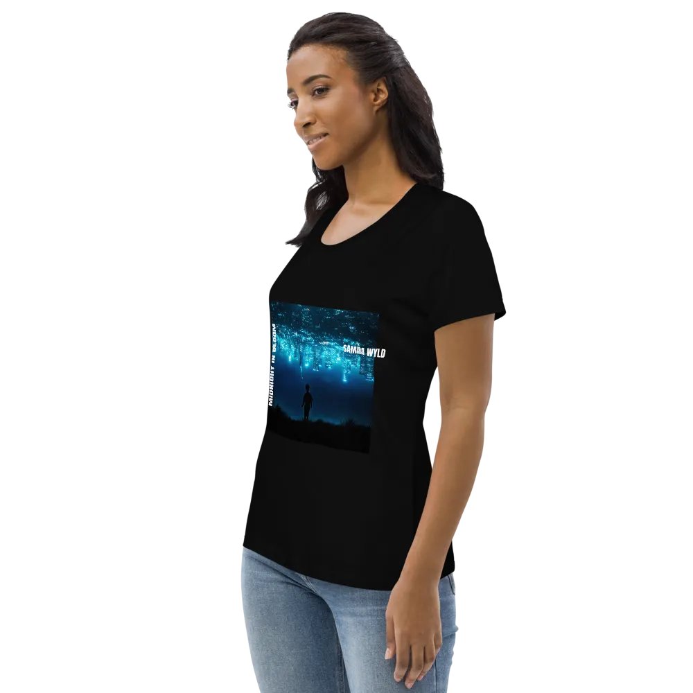 MIDNIGHT IN BLOOM (Women's fit) Organic cotton (Black) product image (3)
