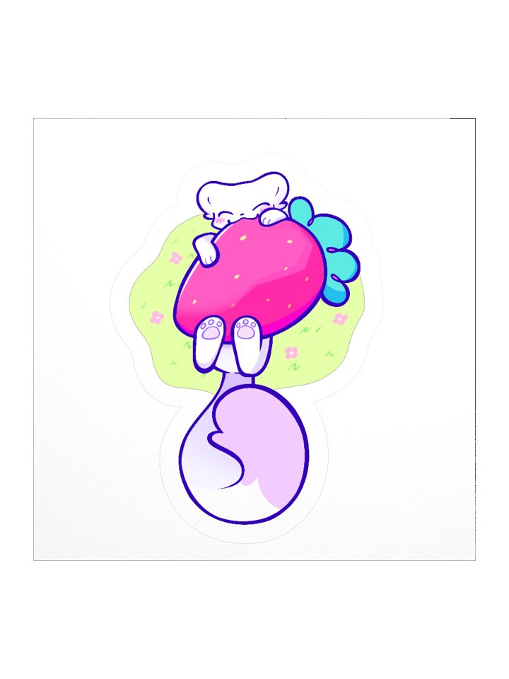 Pip With Giant Strawberry Sticker product image (1)