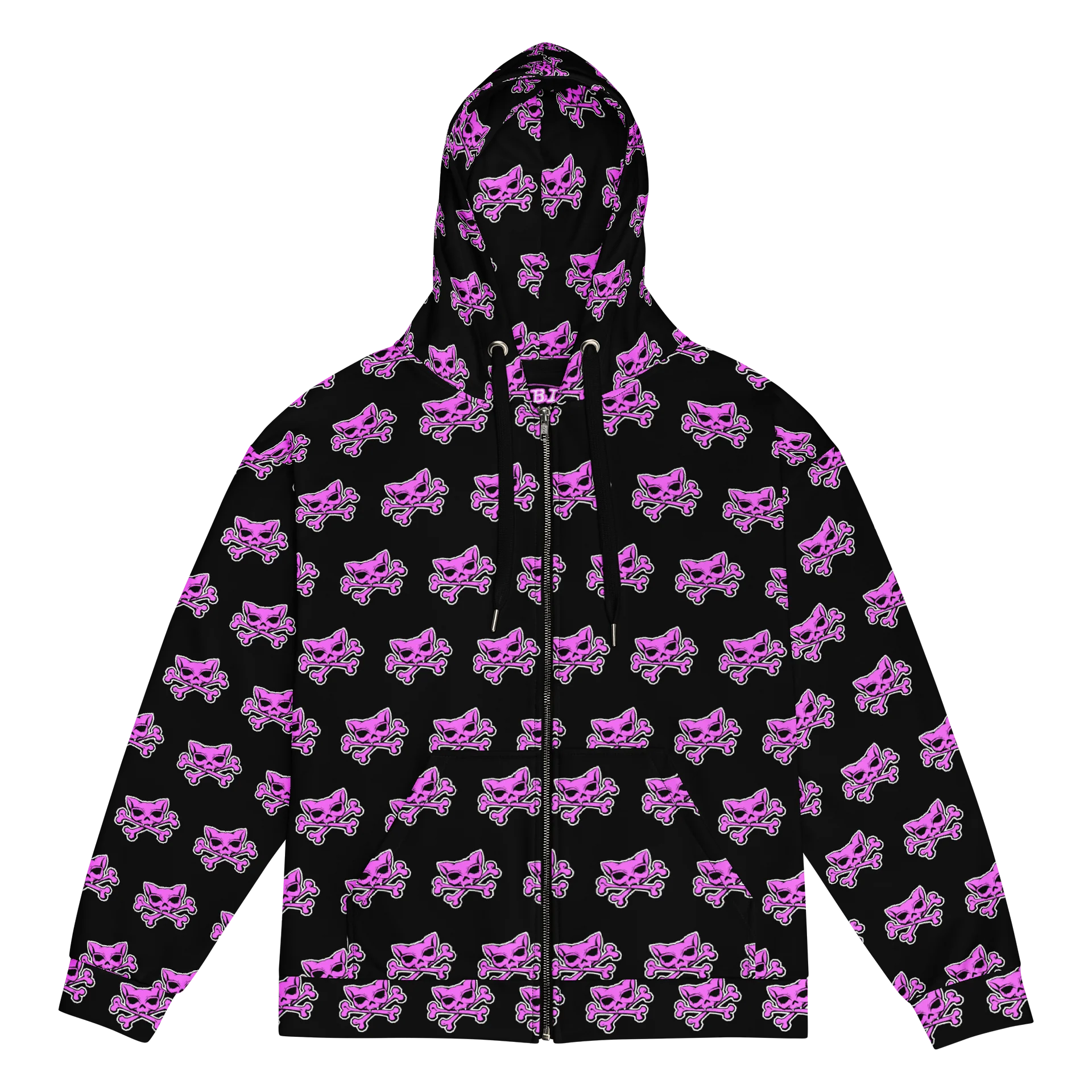 Pink Kat Skull Zip Hoodie product image (1)