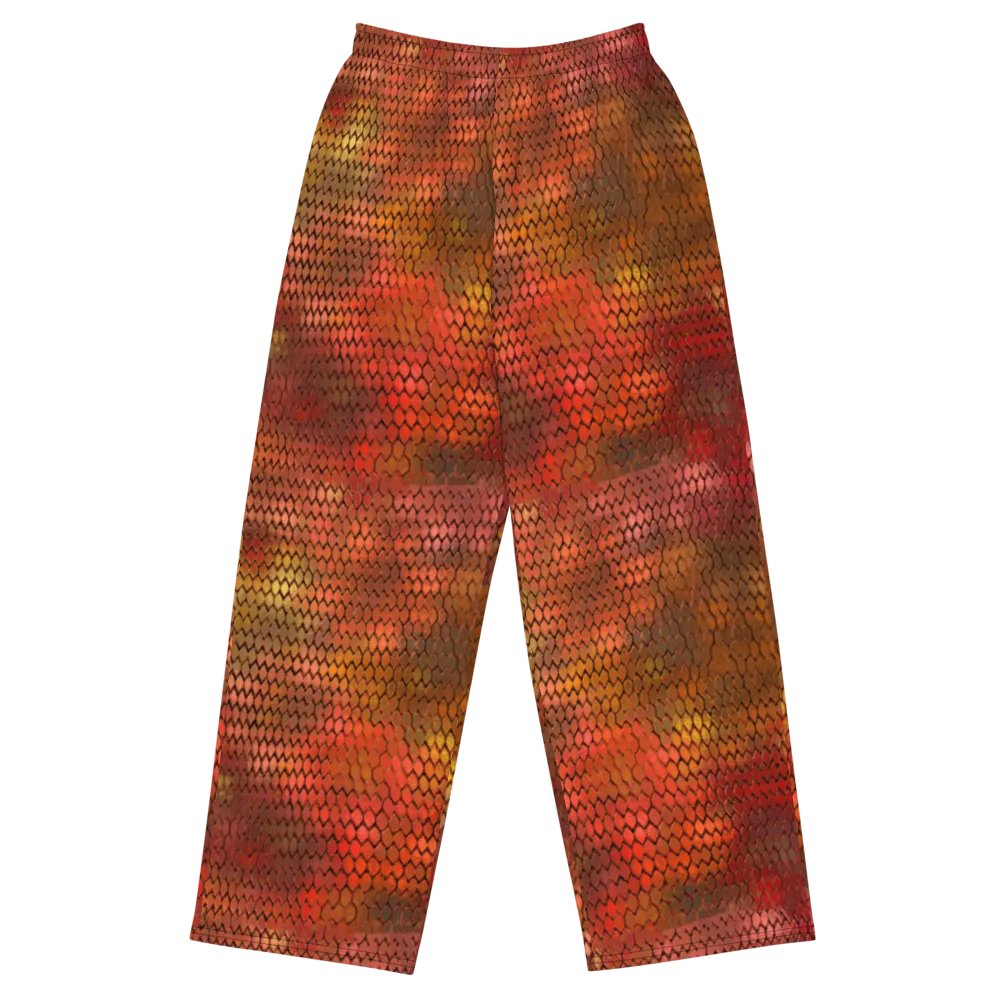 Orange Dragon Scales Wideleg Pants product image (1)
