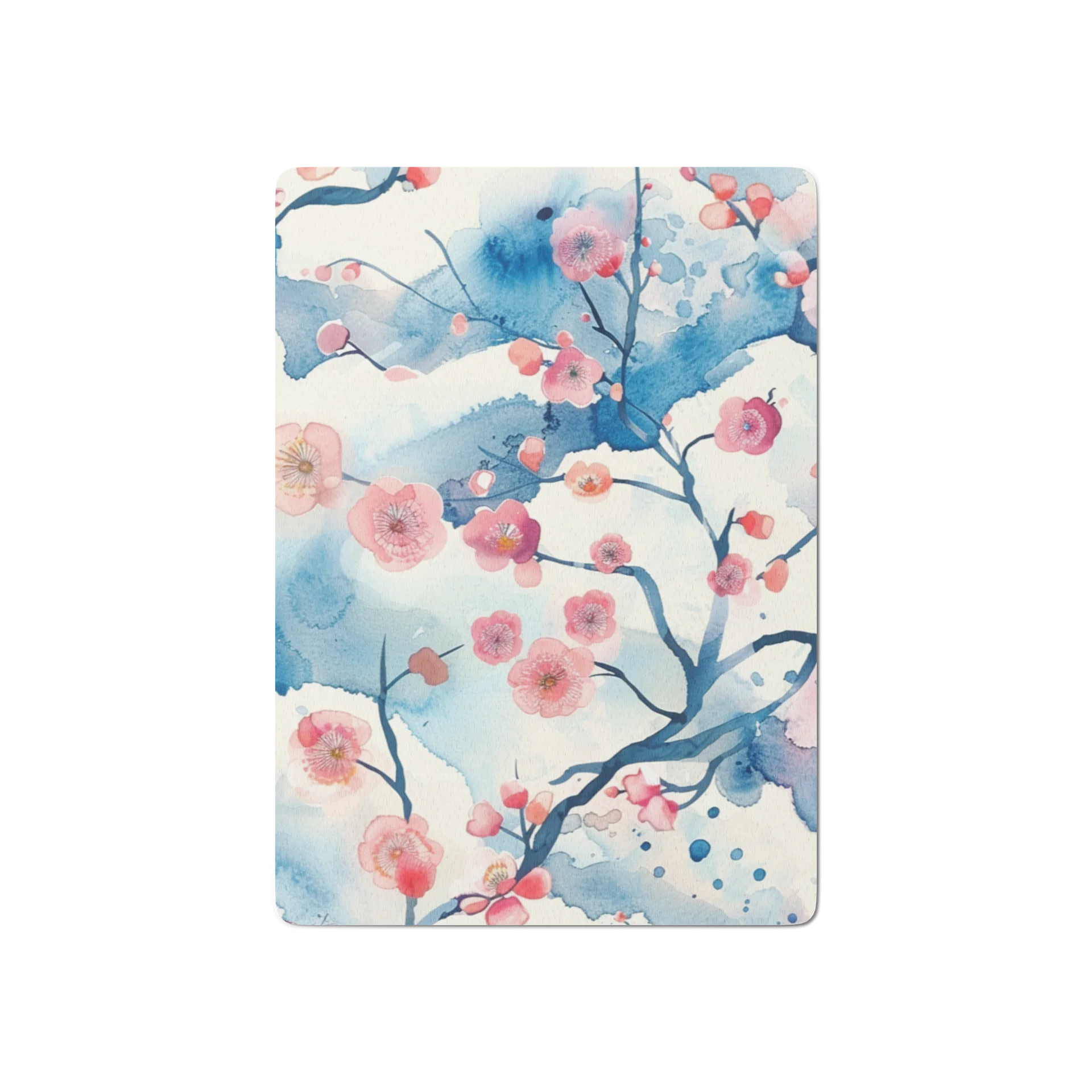 Traditional Japanese Watercolor Poker Cards - Pink Plum Blossom Deck product image (2)