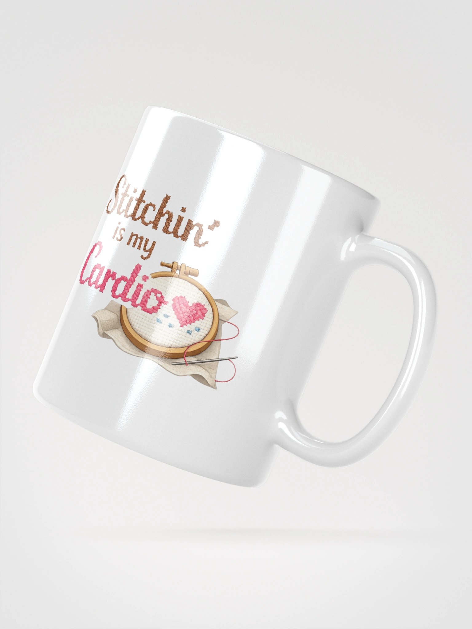 Stitchin is my Cardio Mug product image (5)