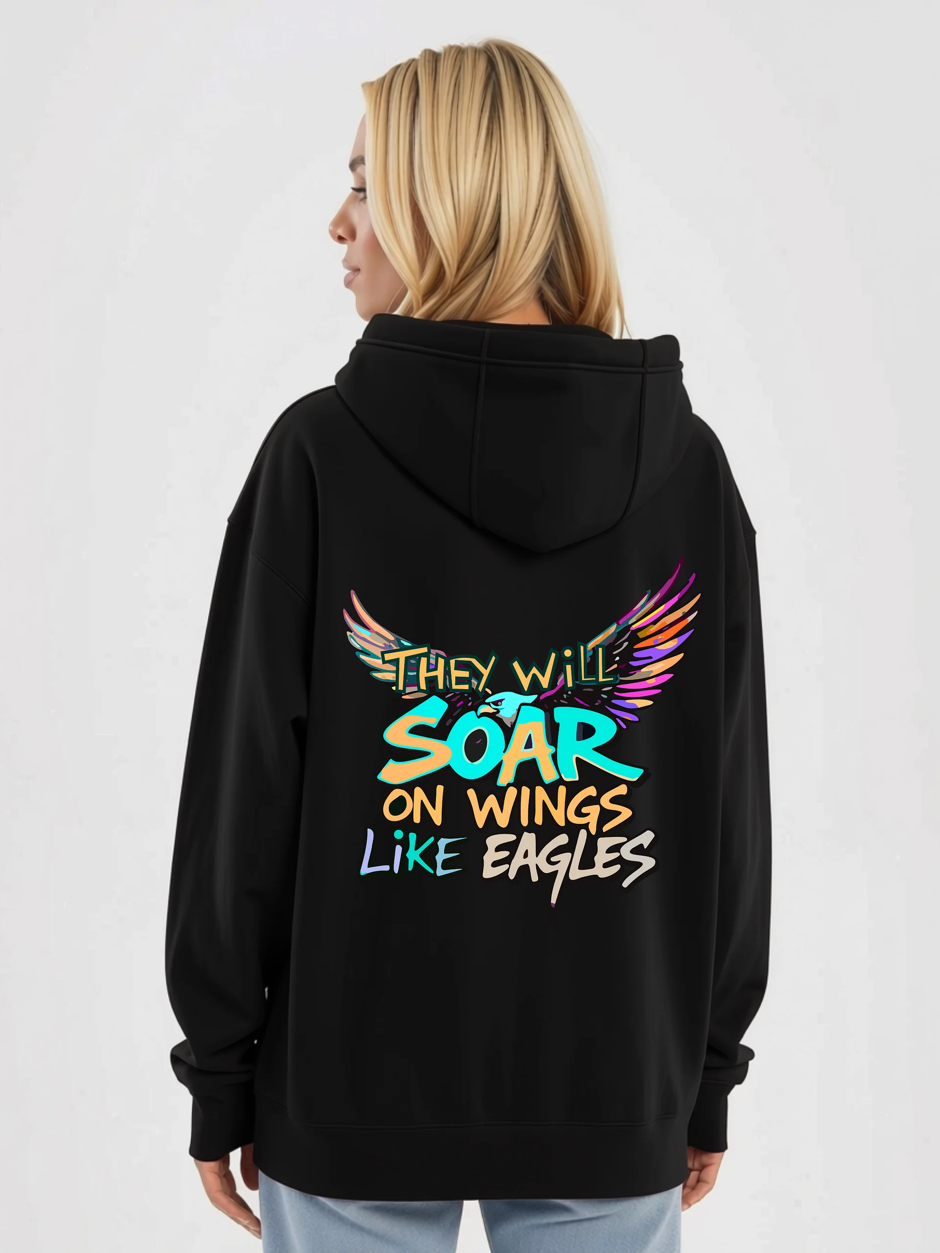 They Will Soar Bible Verse Graffiti Hoodie product image (1)