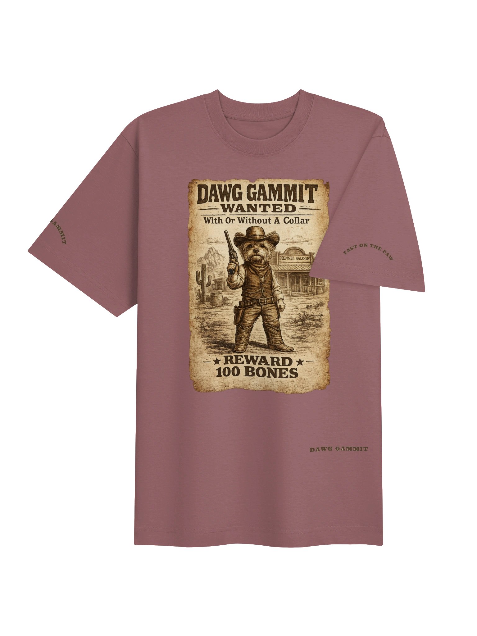 WANTED DAWG GAMMIT™ WANTED Yorkshire Terrier Poster Heavy T-shirt product image (8)