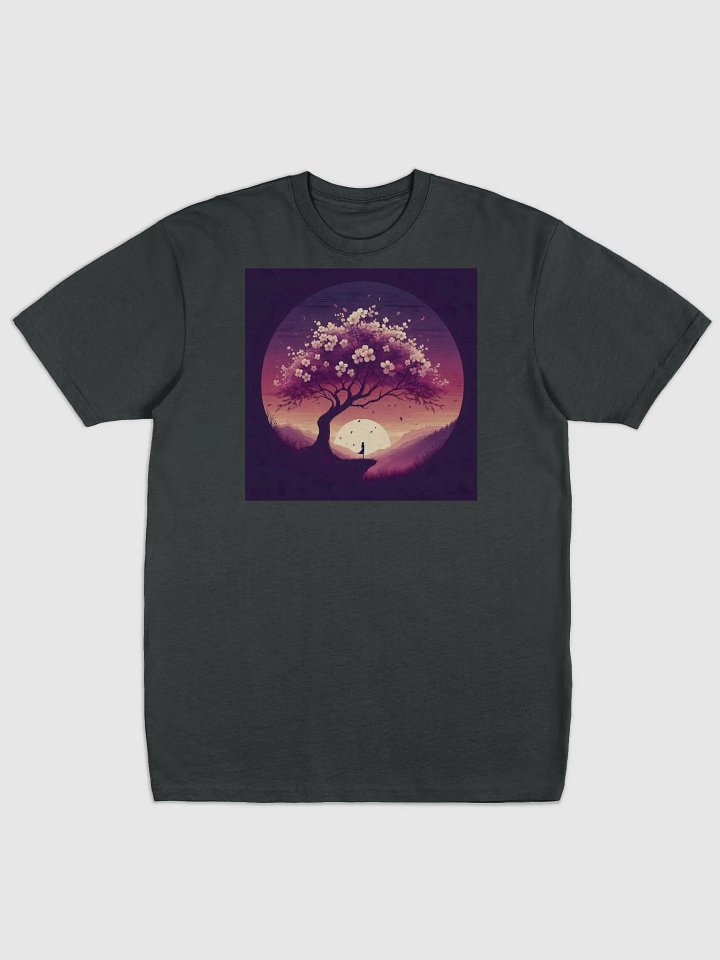 Silhouette Under a Blooming Tree Premium Heavyweight Tee product image (1)