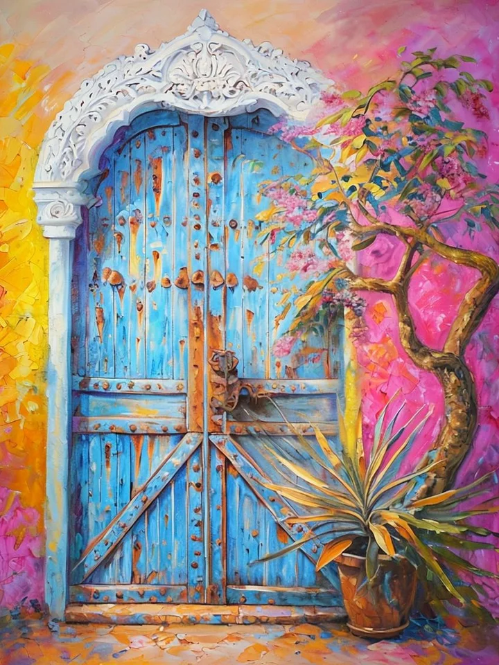 Vibrant Doorway Framed Matte Poster product image (1)