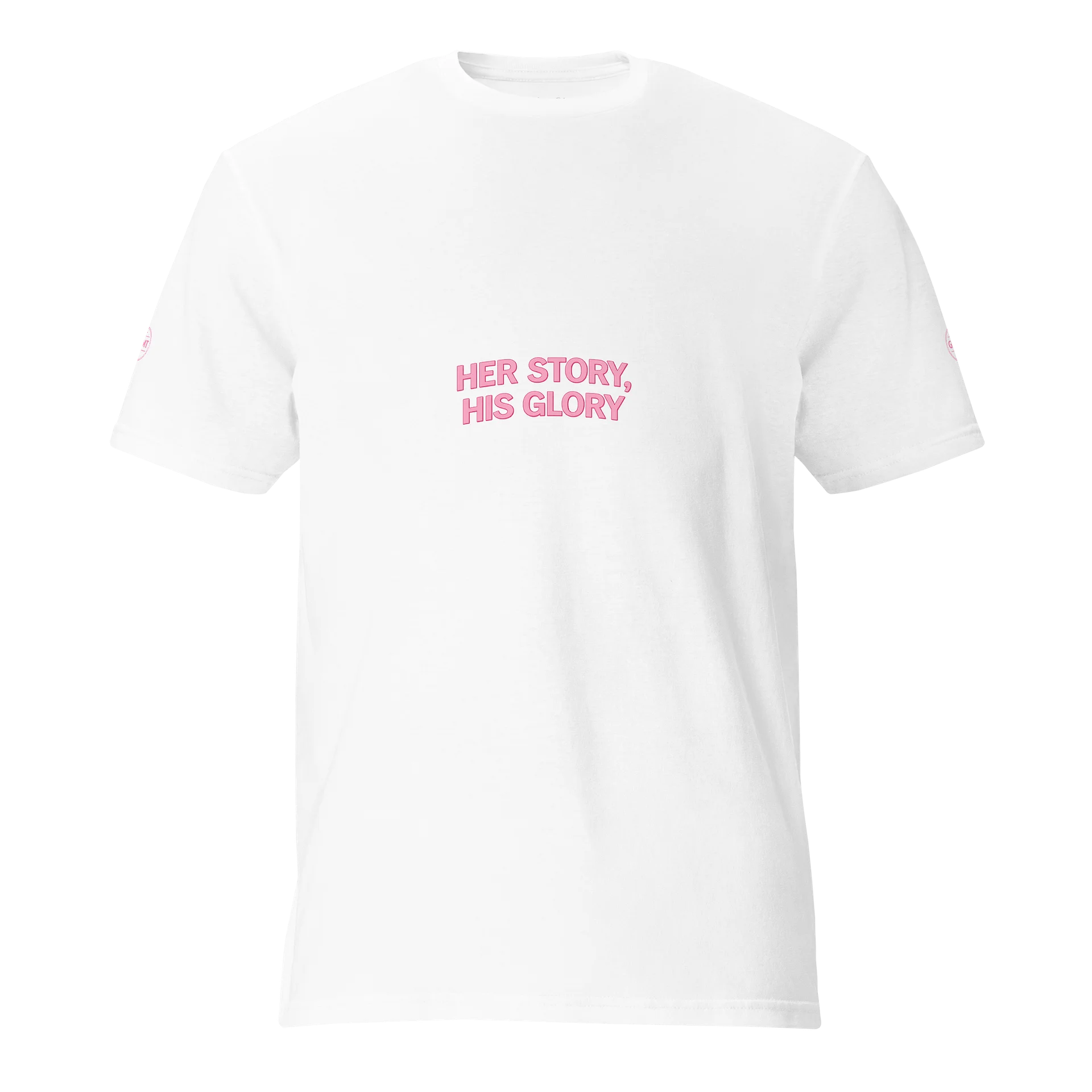 HER STORY, HIS GLORY White T-Shirt – Faith-Based Minimal Tee | GBMT Collection by Anthony Johnson Sr product image (1)