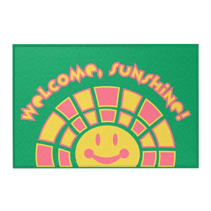 WELCOME, SUNSHINE! Bright Area Rug-Green product image (1)