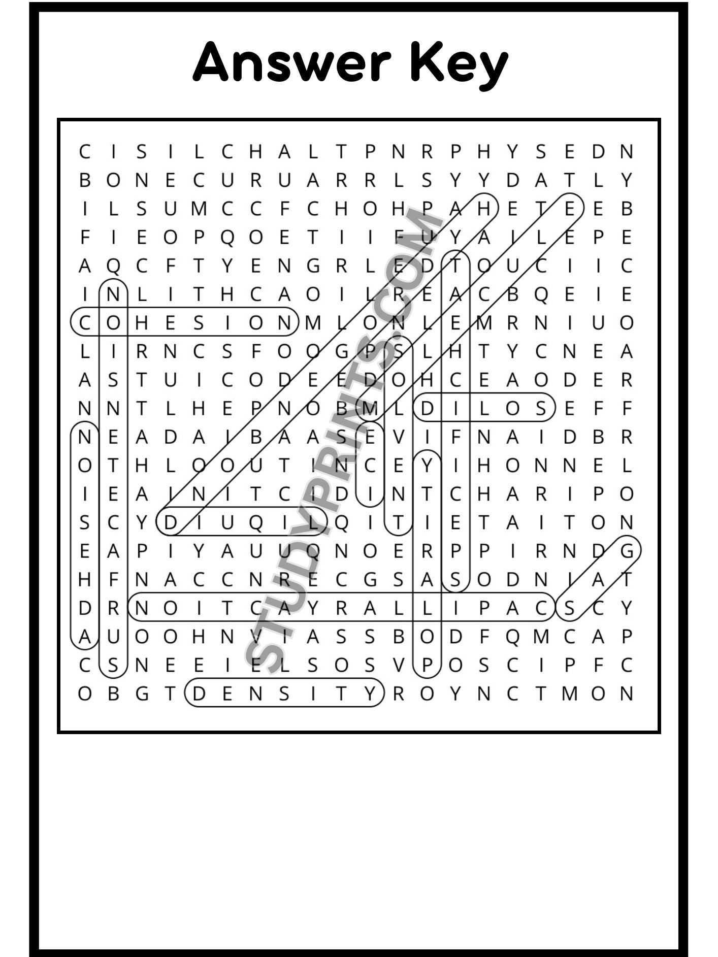 Properties of Water Word Search Puzzles Printable product image (3)