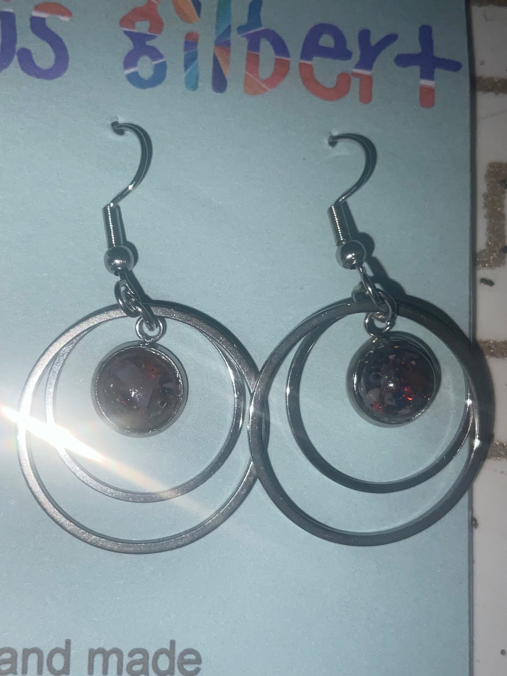 Double Orbit Opal Dangle Earrings product image (1)